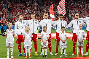 Christian Eriksen  (Danmark), Albert Grnbk  (Danmark), Kasper Dolberg  (Danmark), Alexander Bah  (Danmark), Victor Nelsson  (Danmark)